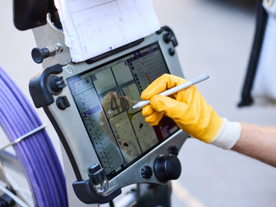 abfluss ass Tablet zur Kanalinspektion TV Inspektion